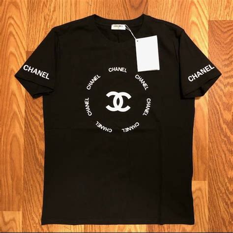 chanel t shirt logo fake|embellished chanel t shirt.